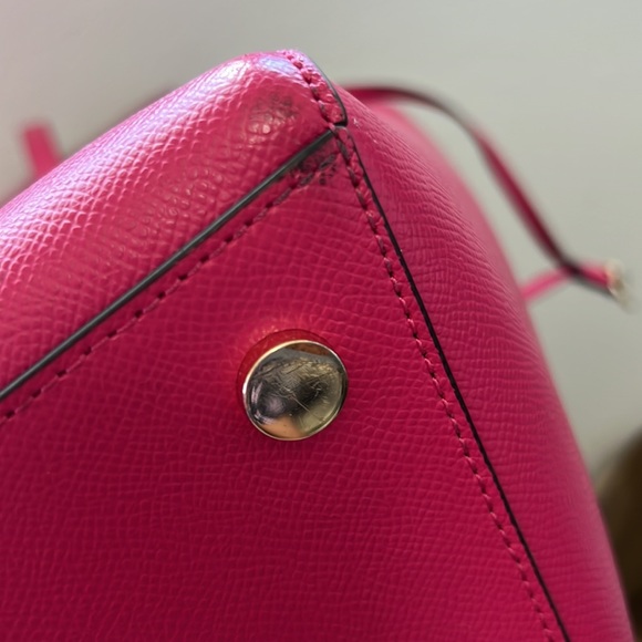Michael Kors Fuchsia Pink Limited Edition LOVE Studded Voyager Tote - Picture 12 of 13